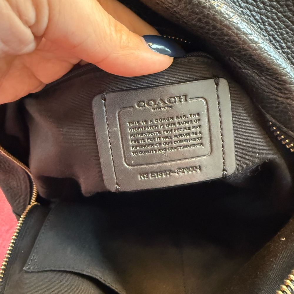 Coach 29004 Charlie Pebble Letter Black Backpack - Picture 13 of 16